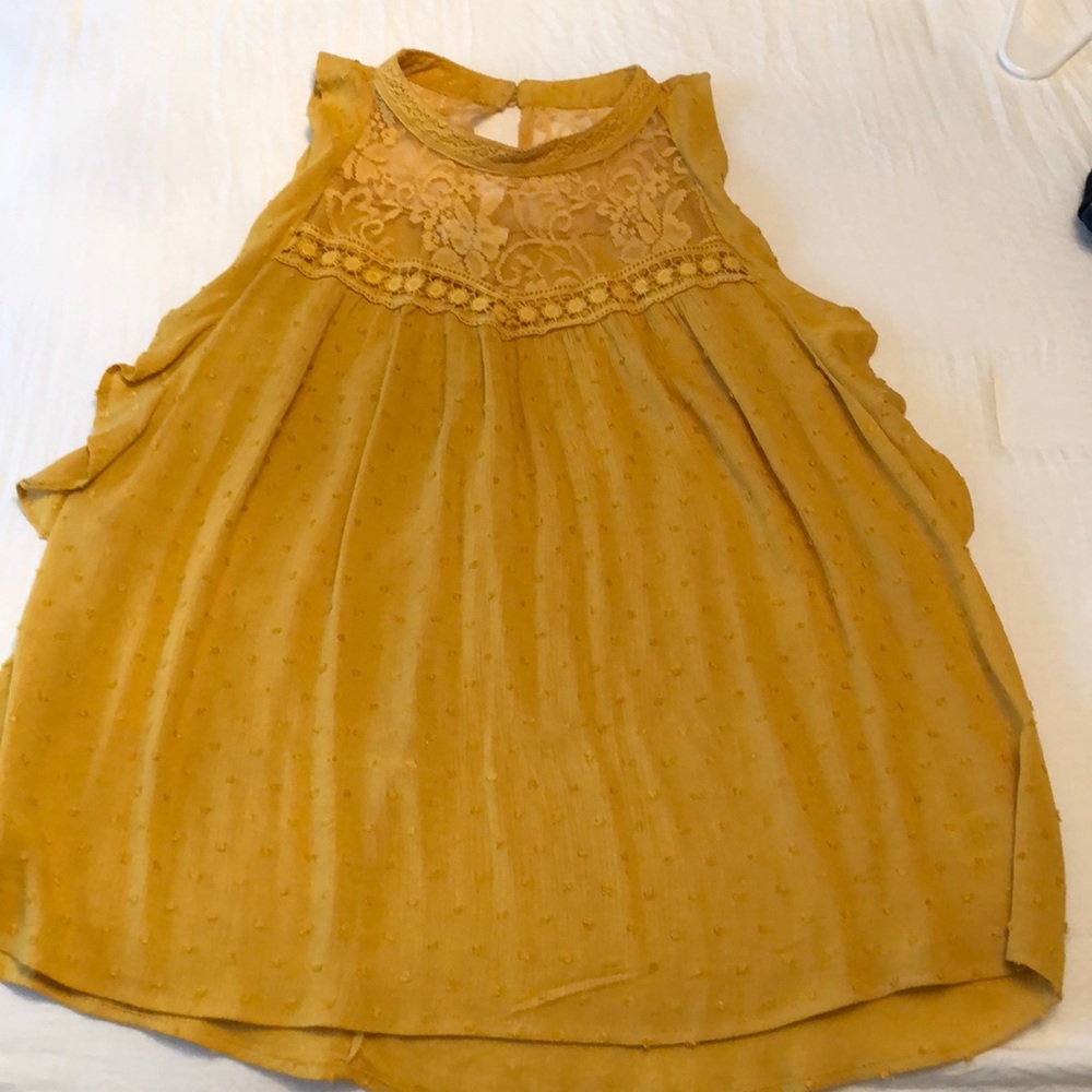 Mustard boutique blouse by Umgee (loose fit)